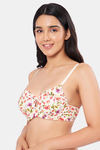 Amante Padded Wired Full Coverage T-Shirt Bra - Watercolour Ditsy Floral Print — thumbnail 3